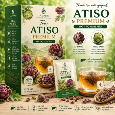 Trà Atiso Premium từ atiso đỏ và atiso xanh giúp hỗ trợ gan mật, thanh lọc cơ thể, giảm cảm giác nóng trong và mang đến hương vị thanh mát tự nhiên.