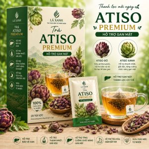Trà Atiso Premium từ atiso đỏ và atiso xanh giúp hỗ trợ gan mật, thanh lọc cơ thể, giảm cảm giác nóng trong và mang đến hương vị thanh mát tự nhiên.