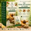 Trà Tăng Đề Kháng Lá Xanh hỗ trợ nâng cao sức khỏe và tăng cường đề kháng từ gừng quế cam thảo